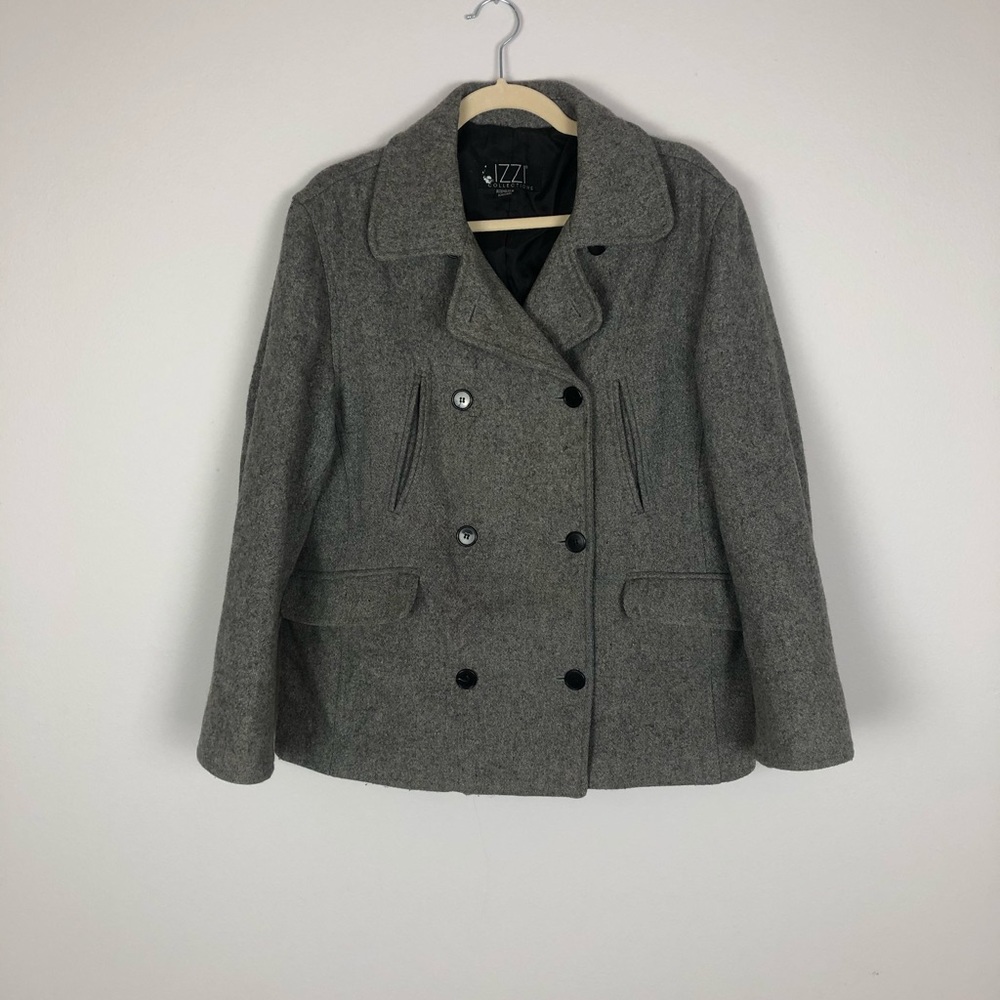 Izzi Collections Gray Professional Pea Coat